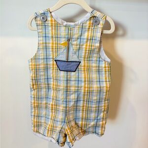 Le’ Za Me Baby Boy Jon Jon with Sailboat Design